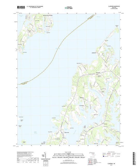 Claiborne Maryland US Topo Map Image