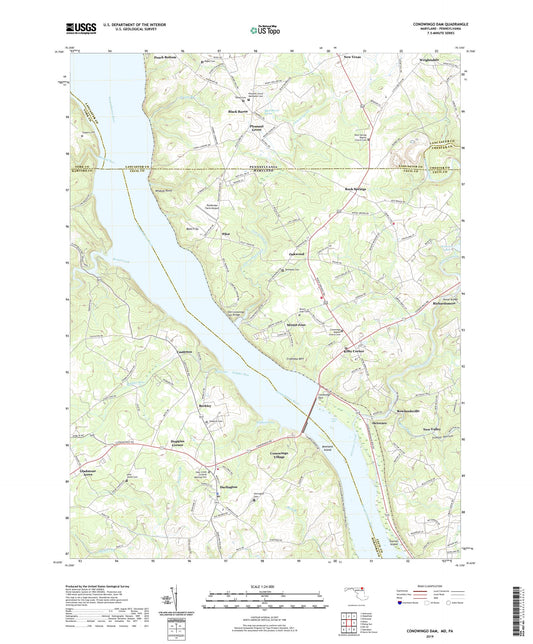 Conowingo Dam Maryland US Topo Map Image