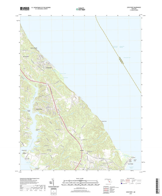 Cove Point Maryland US Topo Map Image