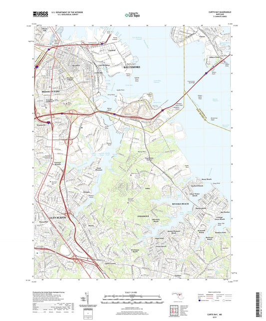 Curtis Bay Maryland US Topo Map Image