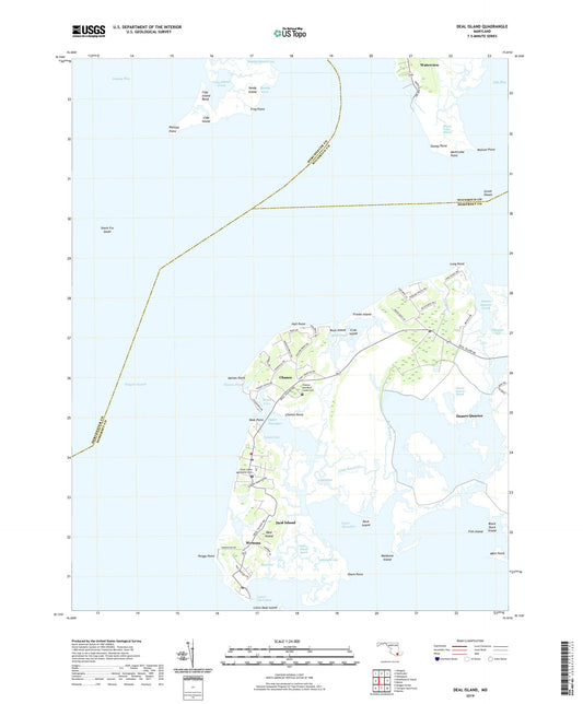 Deal Island Maryland US Topo Map Image