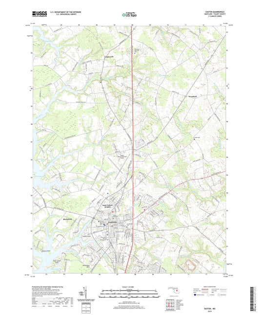 Easton Maryland US Topo Map Image