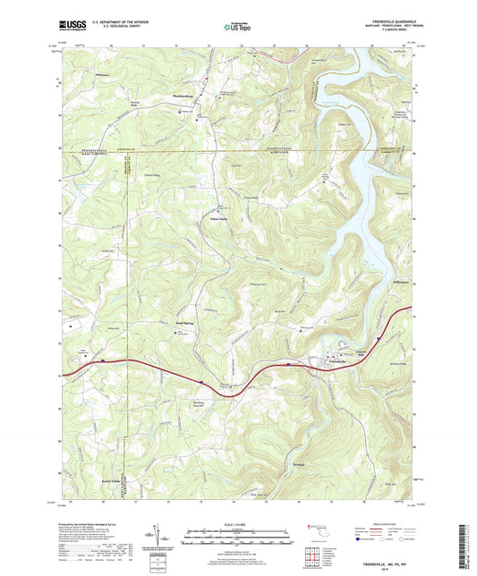 Friendsville Maryland US Topo Map Image