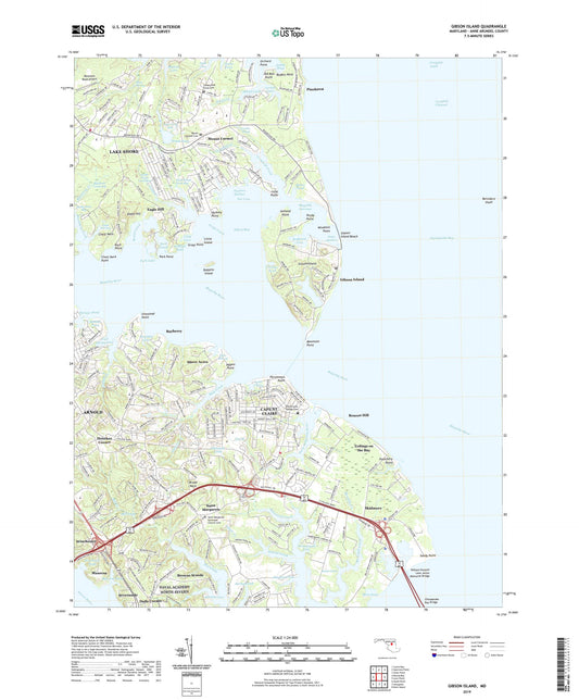Gibson Island Maryland US Topo Map Image
