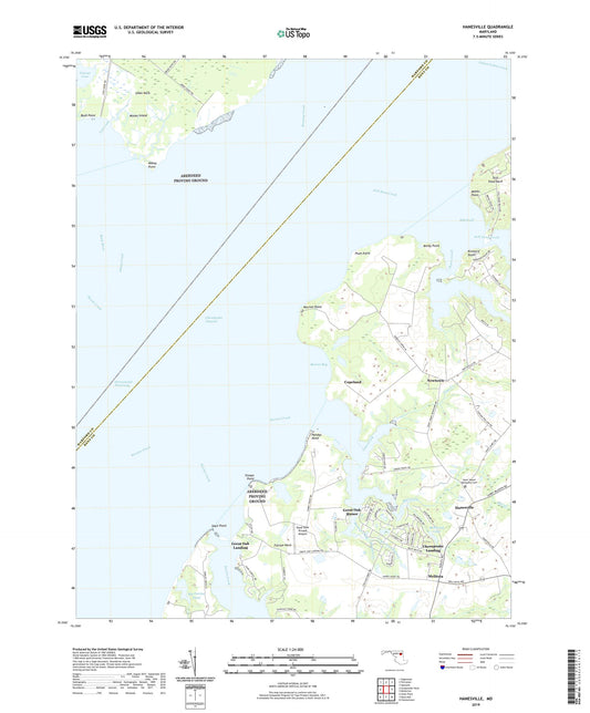Hanesville Maryland US Topo Map Image