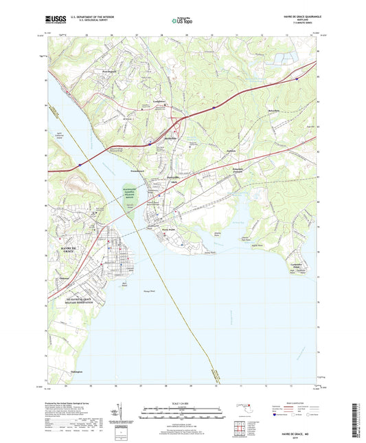 Havre De Grace Maryland US Topo Map Image