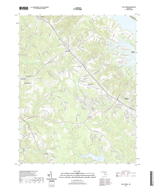 Hollywood Maryland US Topo Map Image