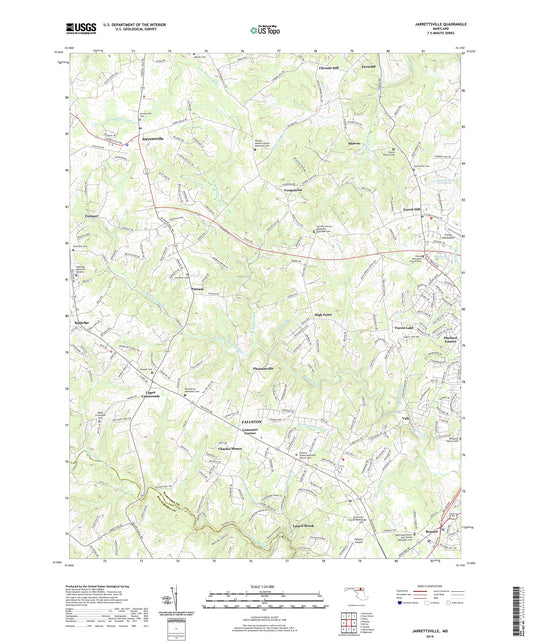 Jarrettsville Maryland US Topo Map Image