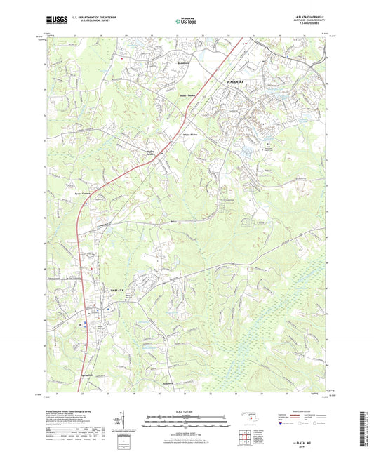 La Plata Maryland US Topo Map Image
