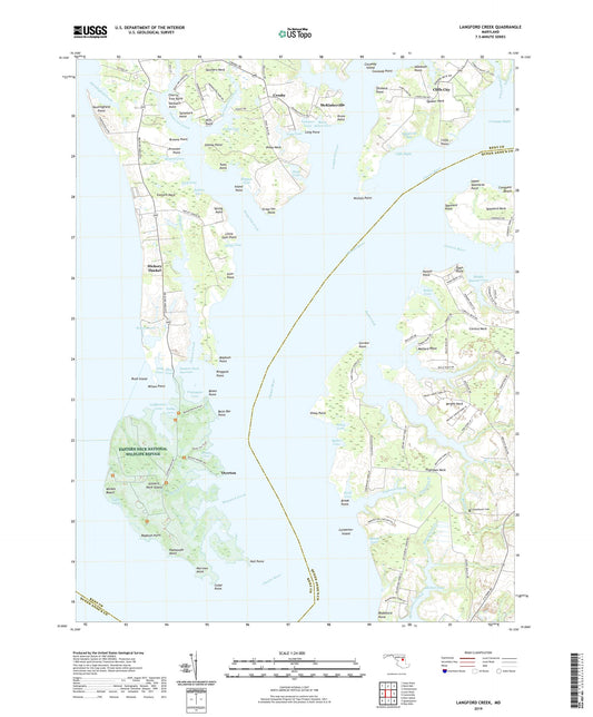 Langford Creek Maryland US Topo Map Image