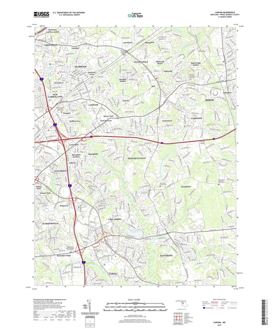 Lanham Maryland US Topo Map Image
