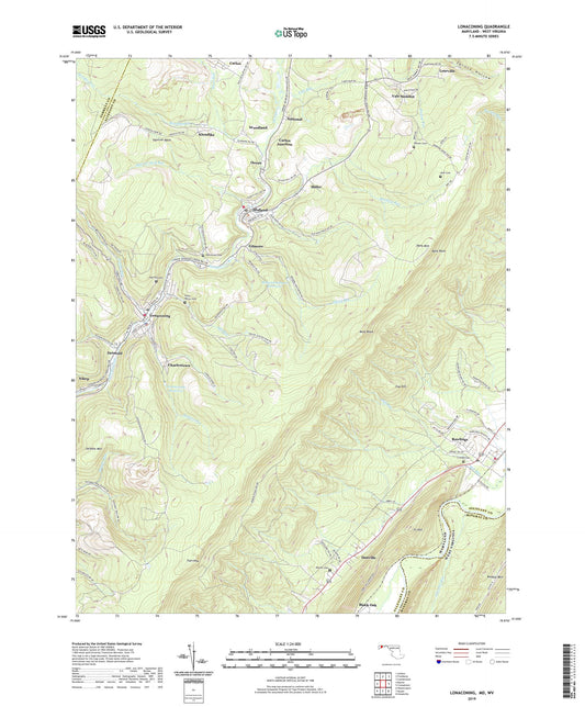 Lonaconing Maryland US Topo Map Image