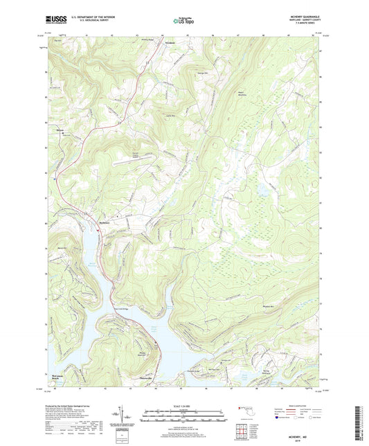McHenry Maryland US Topo Map Image
