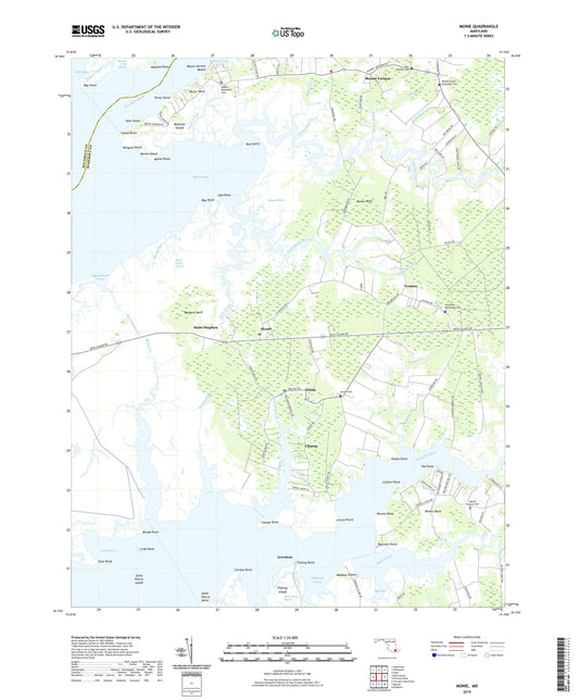 Monie Maryland US Topo Map Image