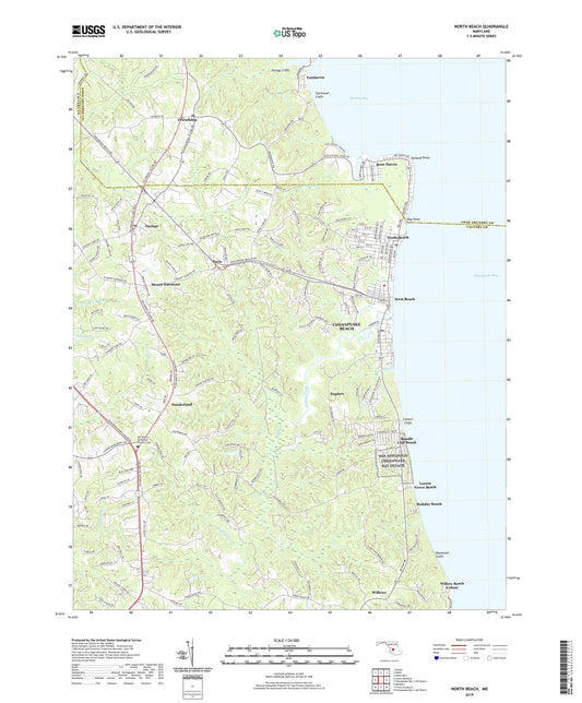 North Beach Maryland US Topo Map Image