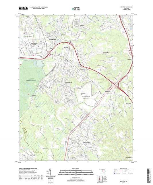 Odenton Maryland US Topo Map Image