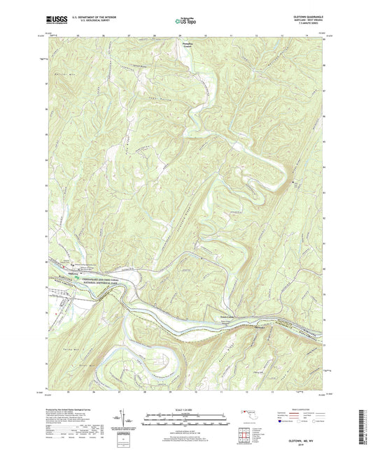 Oldtown Maryland US Topo Map Image