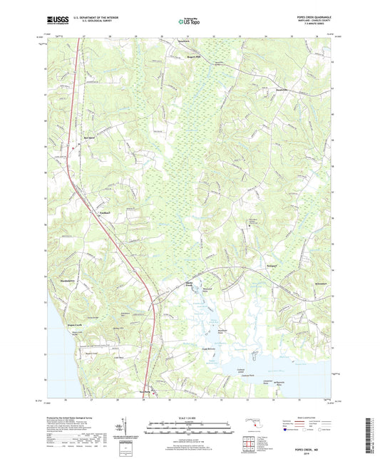Popes Creek Maryland US Topo Map Image