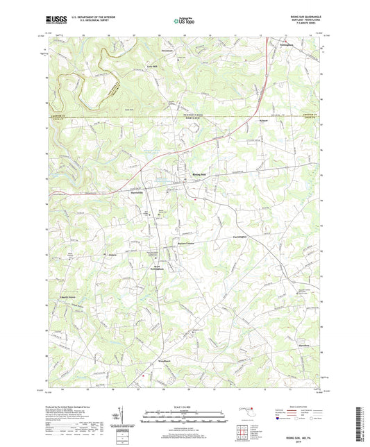 Rising Sun Maryland US Topo Map Image