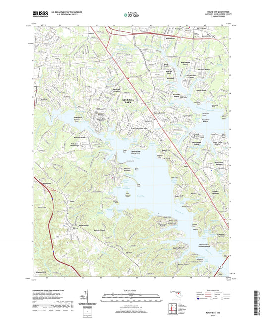 Round Bay Maryland US Topo Map Image