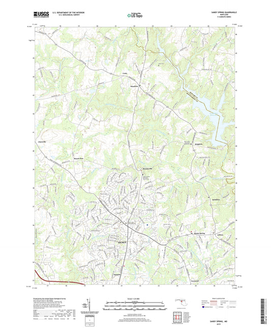 Sandy Spring Maryland US Topo Map Image