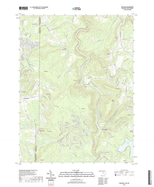 Sang Run Maryland US Topo Map Image