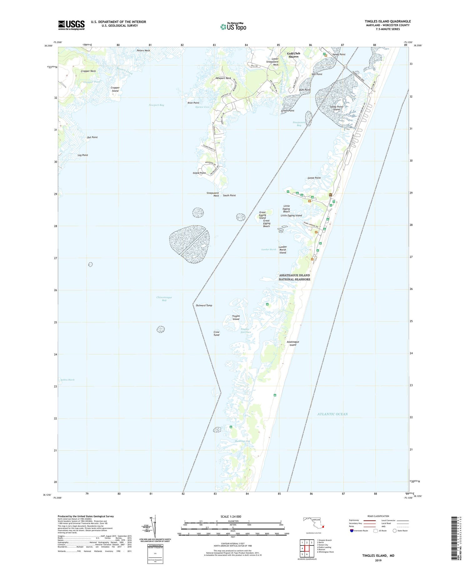 Tingles Island Maryland US Topo Map Image