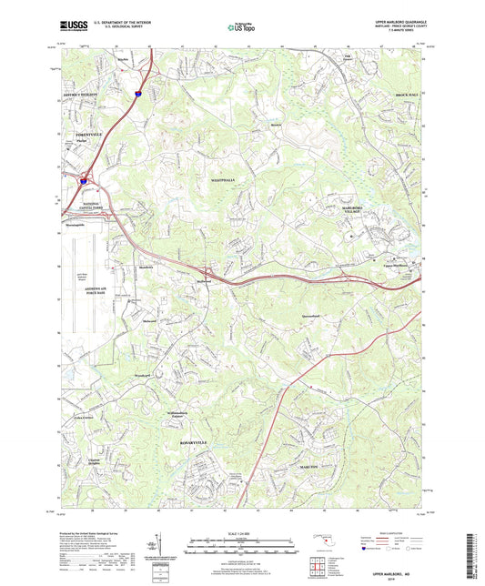 Upper Marlboro Maryland US Topo Map Image