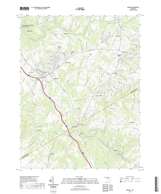 Urbana Maryland US Topo Map Image