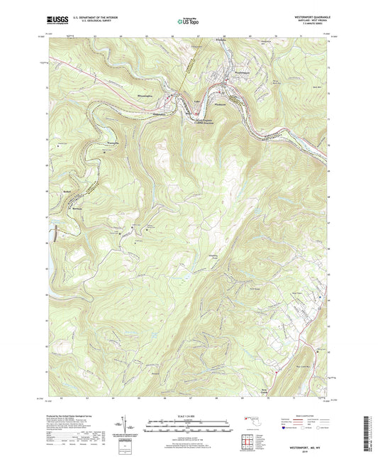 Westernport Maryland US Topo Map Image