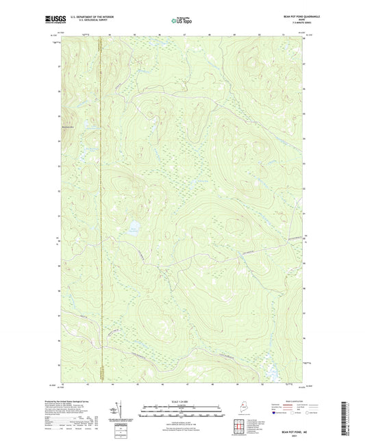 Bean Pot Pond Maine US Topo Map Image