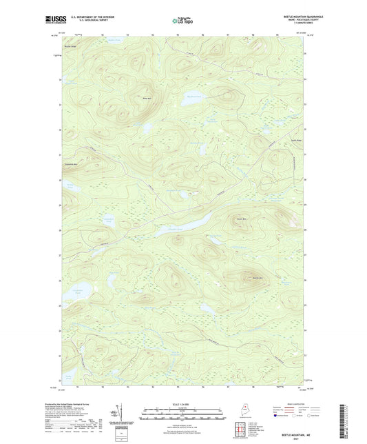 Beetle Mountain Maine US Topo Map Image