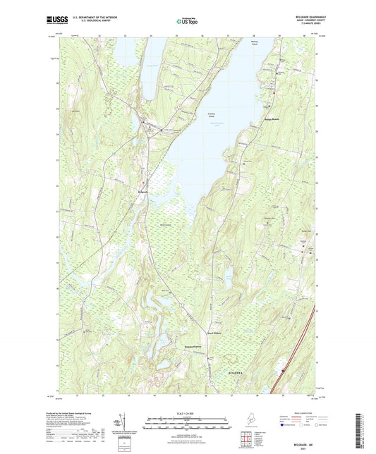 Belgrade Maine US Topo Map Image