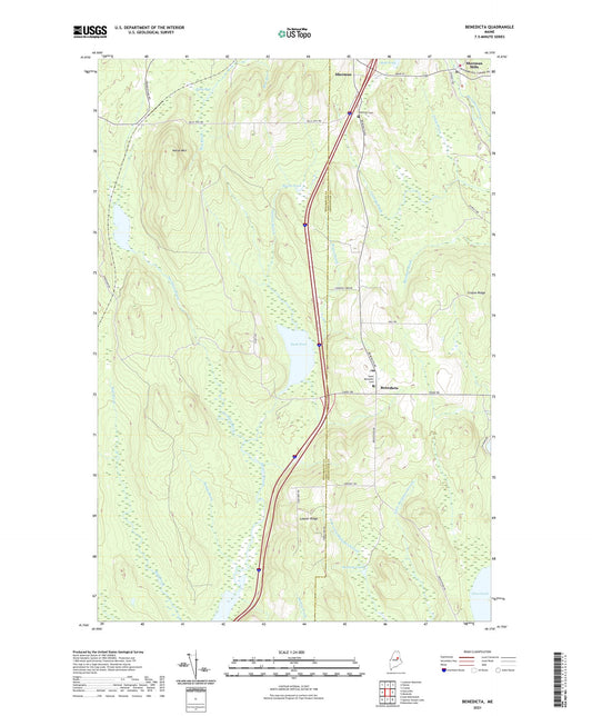 Benedicta Maine US Topo Map Image