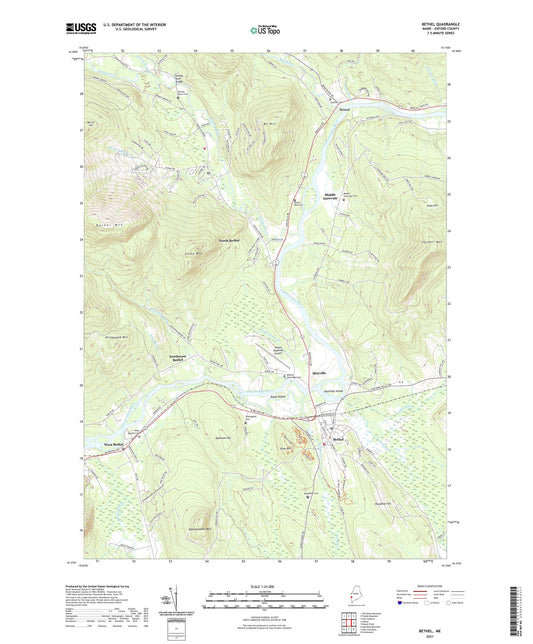 Bethel Maine US Topo Map Image