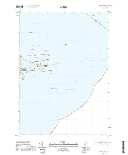 Biddeford Pool Maine US Topo Map Image