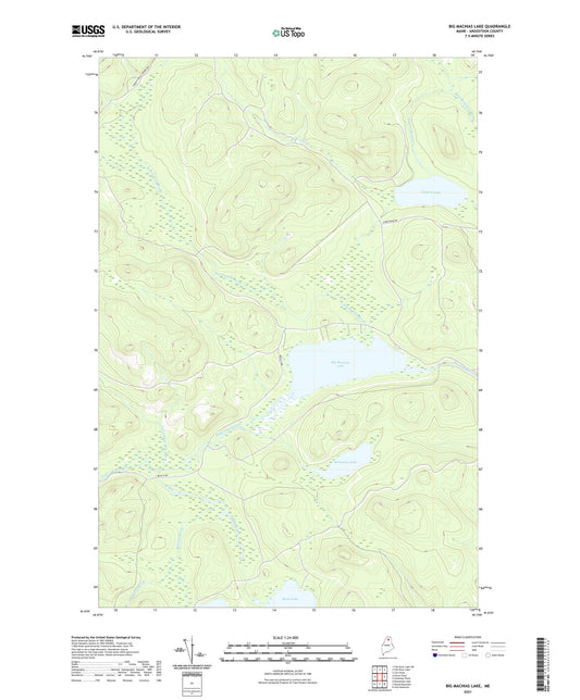Big Machias Lake Maine US Topo Map Image