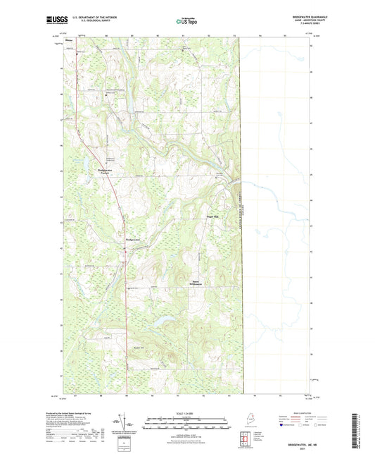 Bridgewater Maine US Topo Map Image
