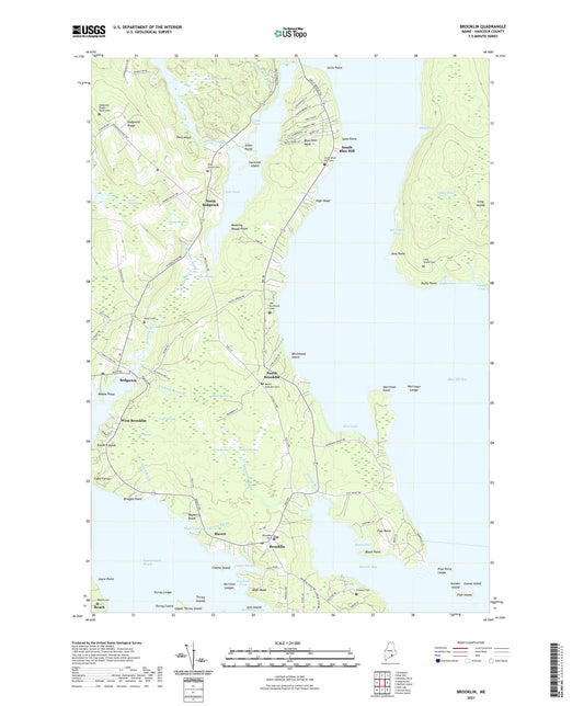Brooklin Maine US Topo Map Image