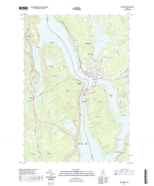 Bucksport Maine US Topo Map Image