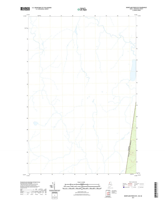 Burntland Pond OE W Maine US Topo Map Image