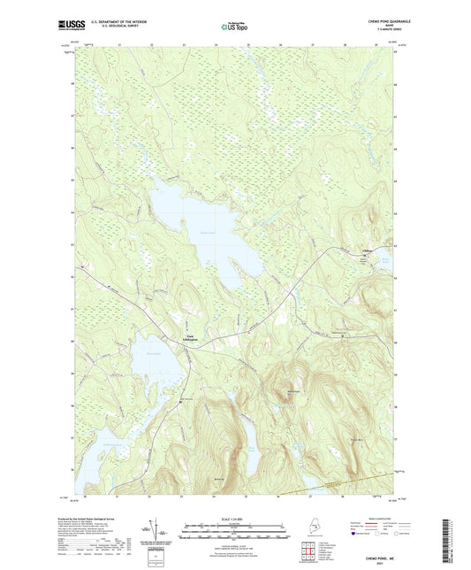 Chemo Pond Maine US Topo Map Image