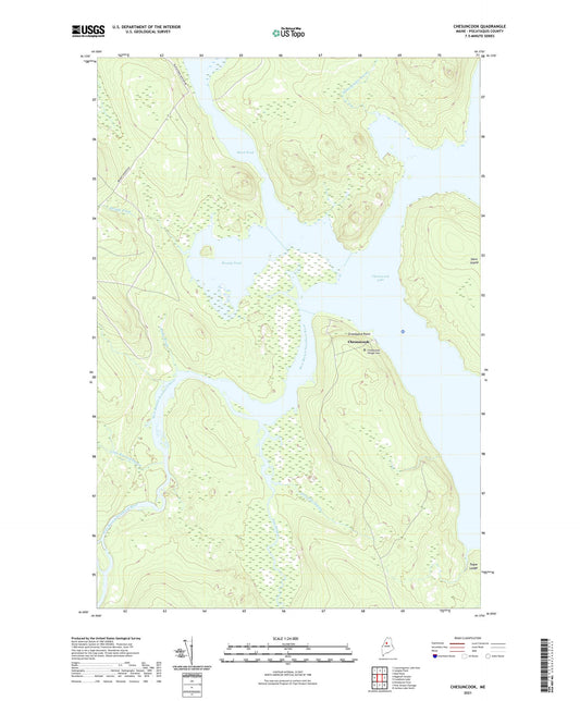 Chesuncook Maine US Topo Map Image