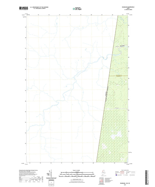 Daaquam Maine US Topo Map Image