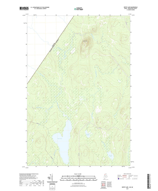 Depot Lake Maine US Topo Map Image
