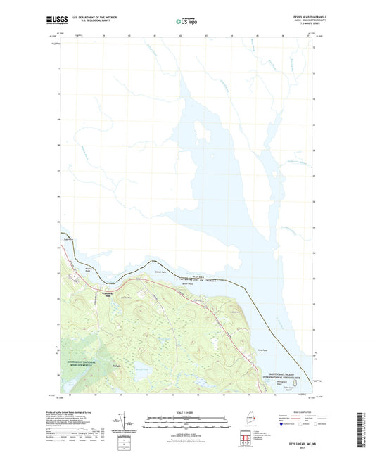 Devils Head Maine US Topo Map Image