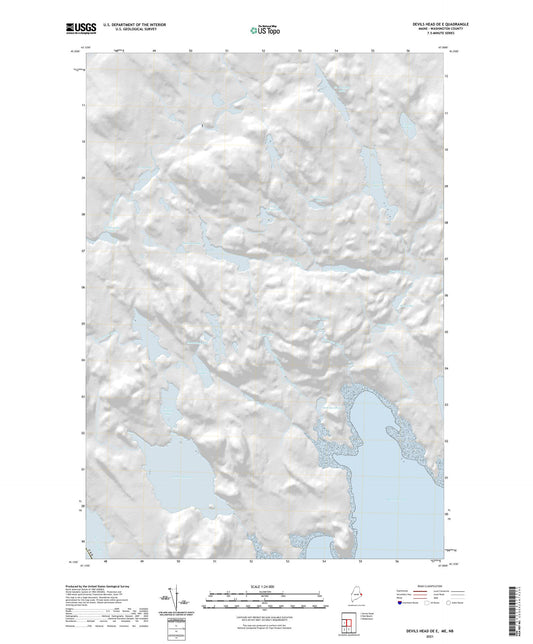 Devils Head OE E Maine US Topo Map Image