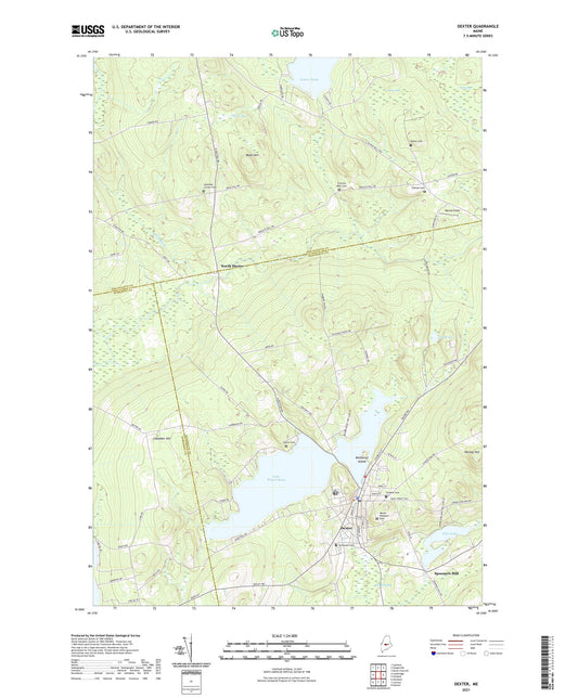 Dexter Maine US Topo Map Image