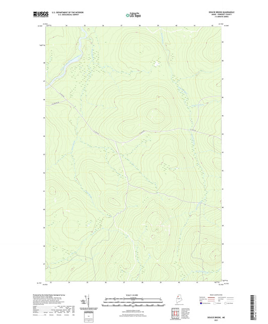 Doucie Brook Maine US Topo Map Image