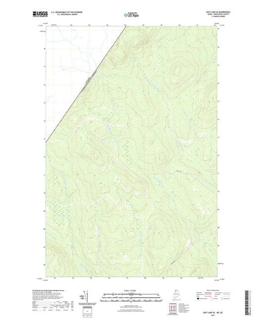 East Lake SE Maine US Topo Map Image